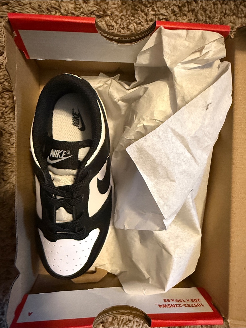 Nike Kids Black and White Low-Top Sneaker